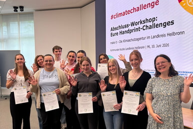 #climatechallenge: Kommunale Auszubildende hinterlassen ihren Handabdruck