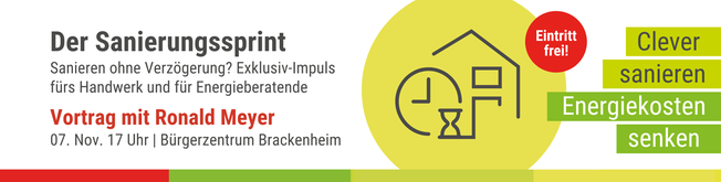 Sanierungssprint |&nbsp;Exklusiv-Impuls f&uuml;rs Handwerk und f&uuml;r Energieberatende